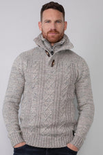 Off-white chunky knit raglan sweater - Image n°4
