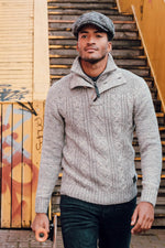 Off-white chunky knit raglan sweater - Image n°1