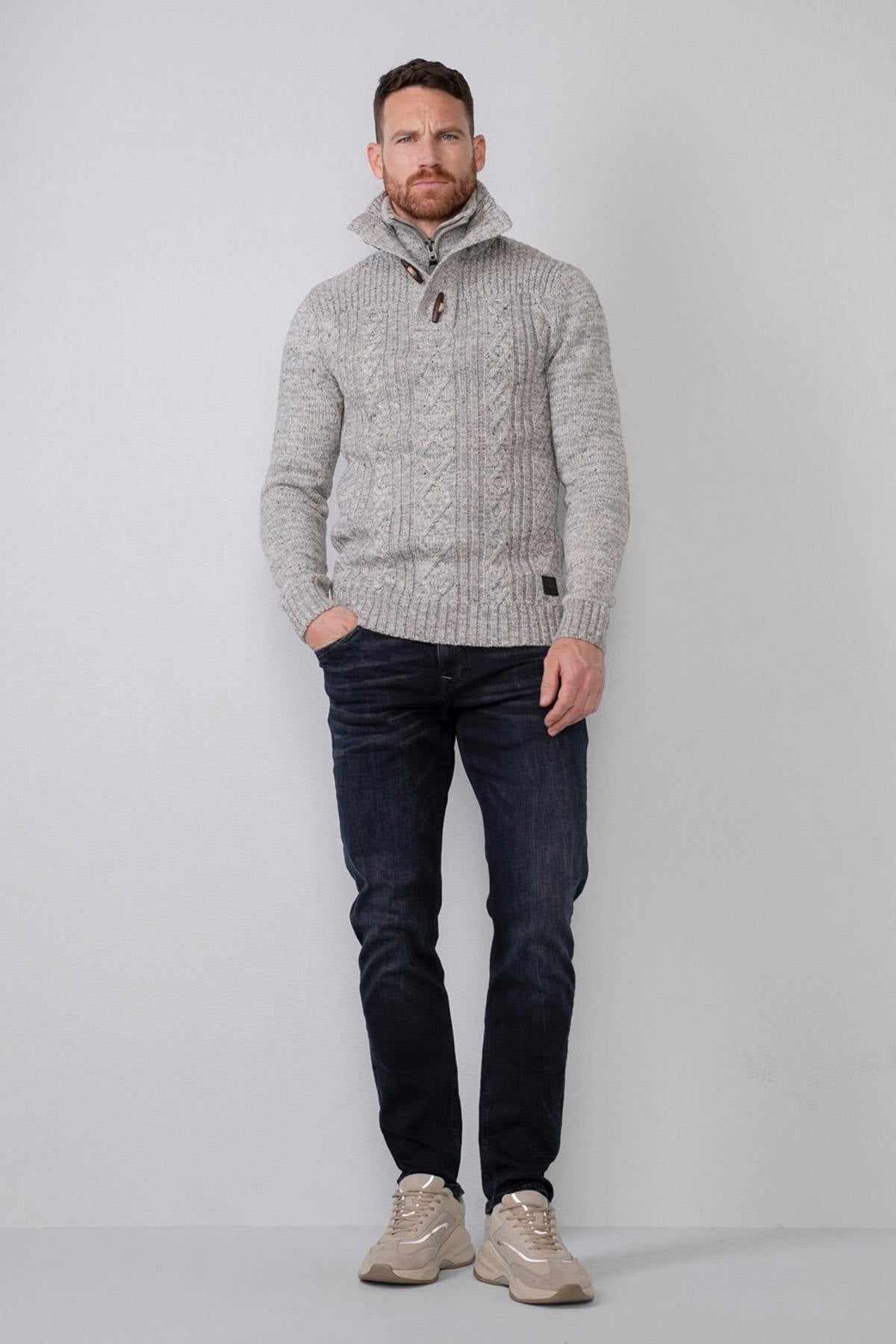 Off-white chunky knit raglan sweater - Image n°5