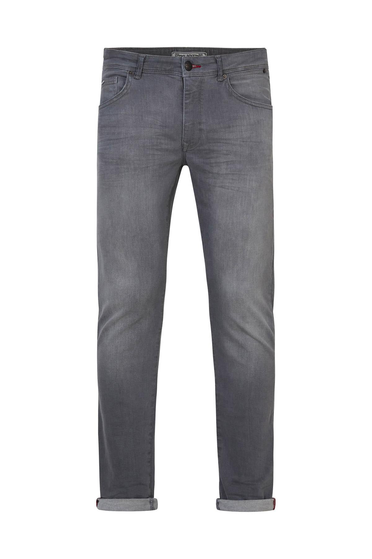 Men's light gray slim jeans - Image n°6