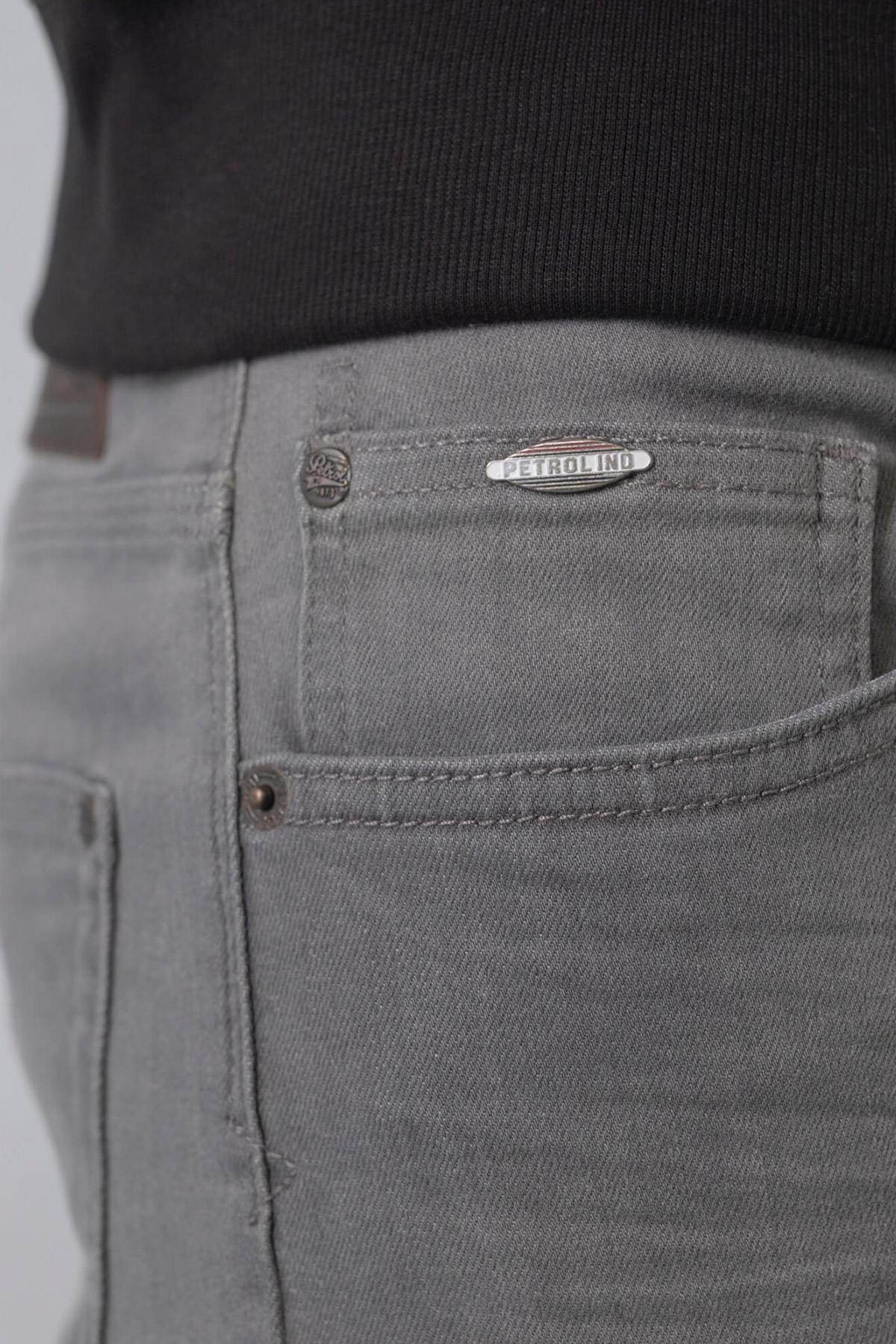Men's light gray slim jeans - Image n°4