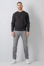Men's light gray slim jeans - Image n°3