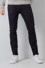 Men's black slim-fit jeans - Image n°1