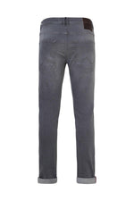 Men's light gray slim jeans - Image n°7
