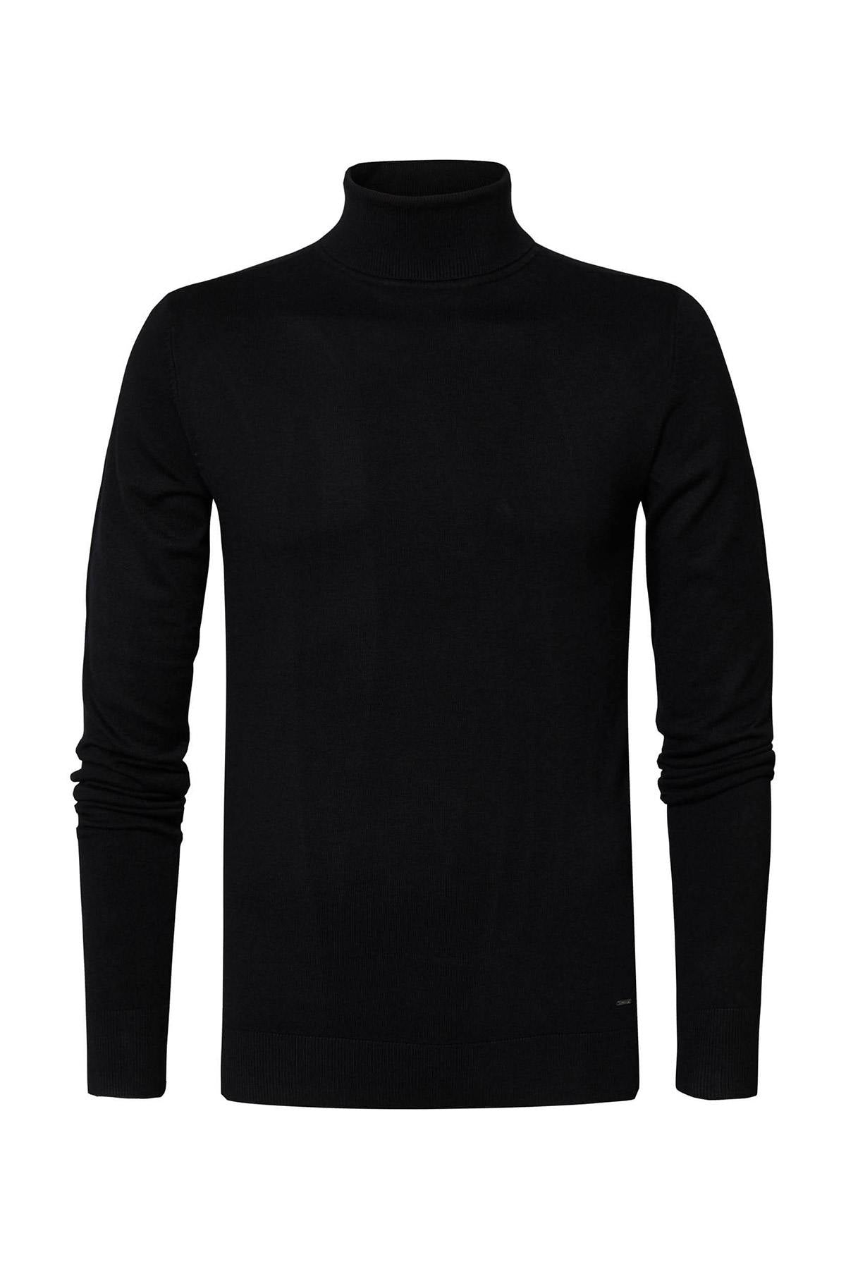 Black turtleneck sweater for men - Image n°6