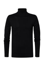 Black turtleneck sweater for men - Image n°6