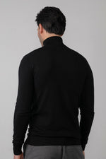 Black turtleneck sweater for men - Image n°3