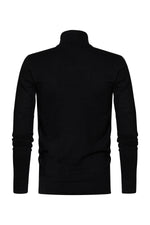 Black turtleneck sweater for men - Image n°7