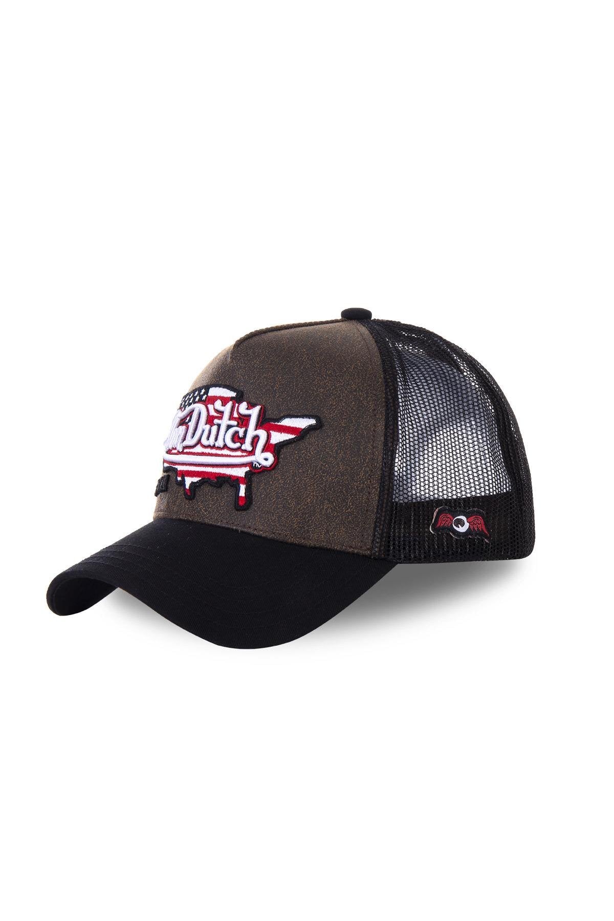 Brown and black USA cap - Image n°2