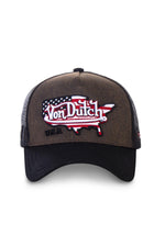 Brown and black USA cap - Image n°1
