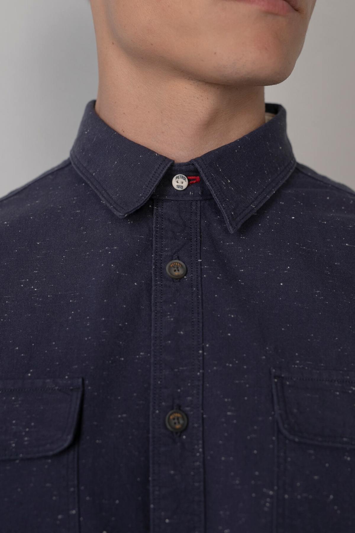 Men's denim blue shirt - Image n°5
