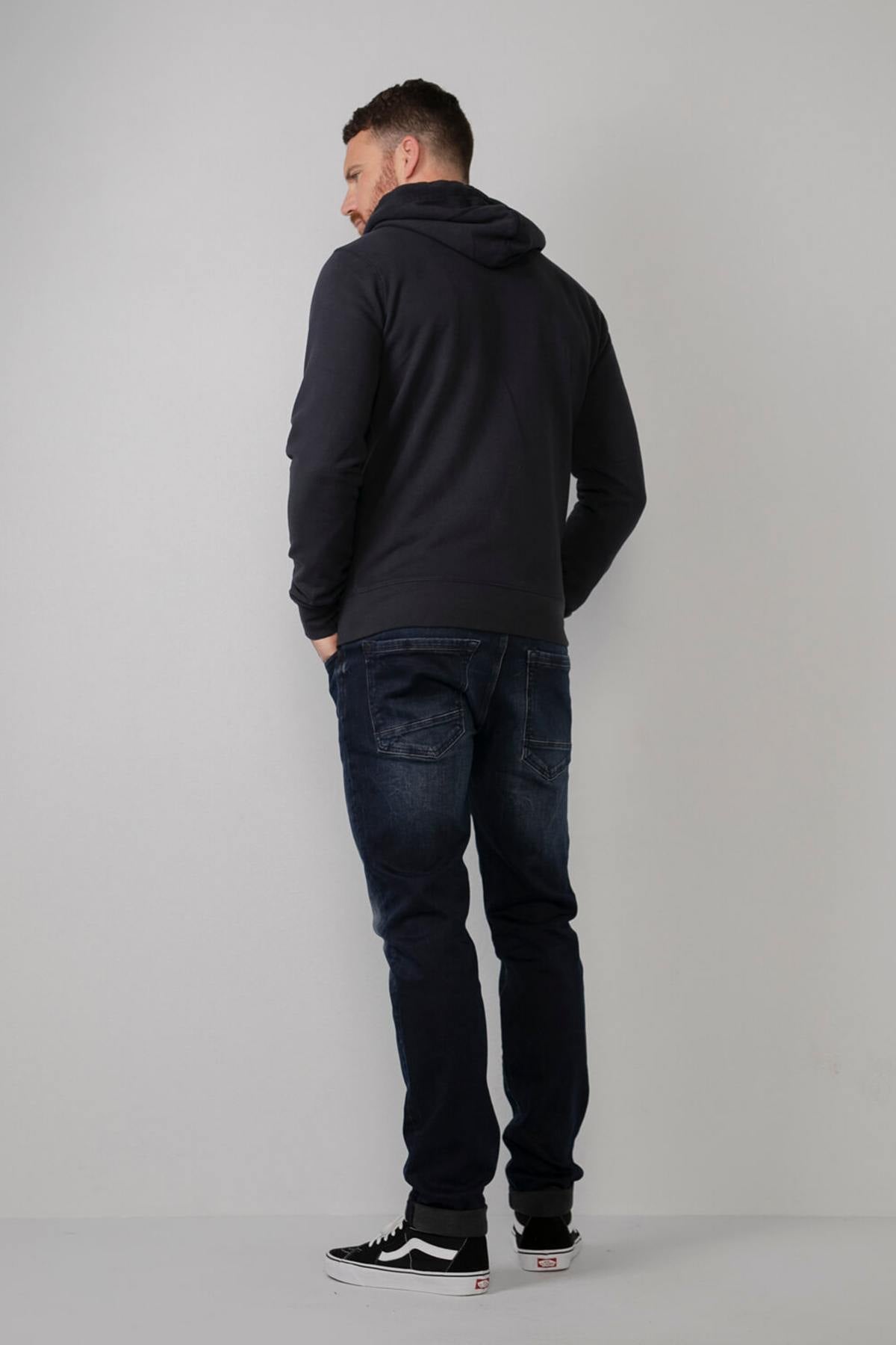 Navy blue zipped jacket - Image n°4