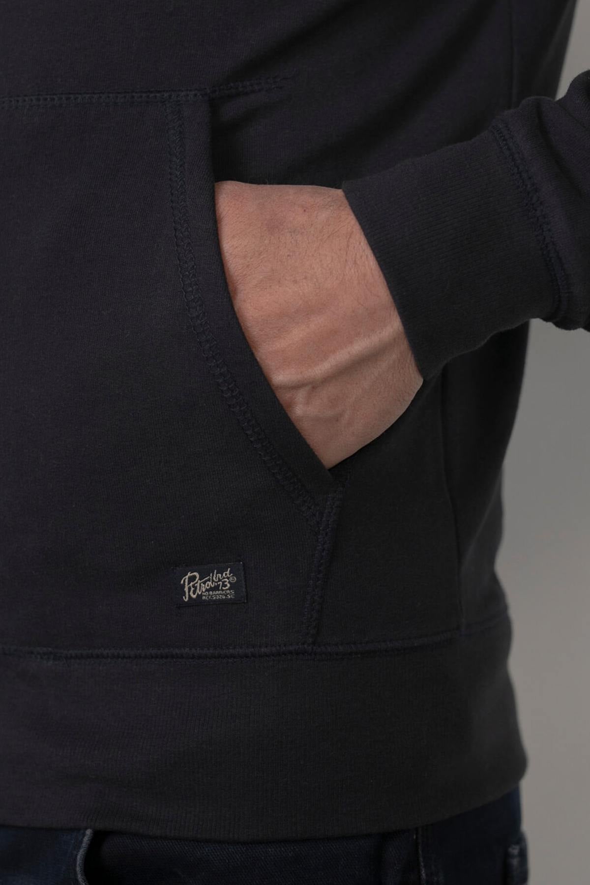 Navy blue zipped jacket - Image n°7