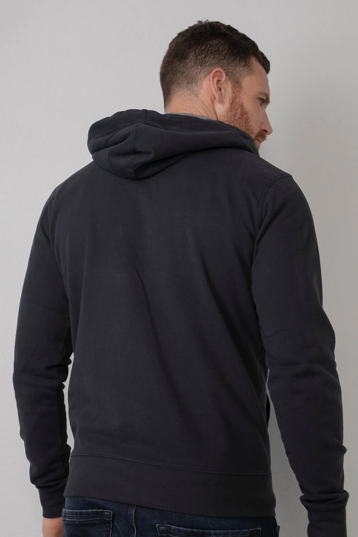 Navy blue zipped jacket - Image n°3