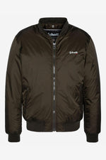Khaki bomber jacket with removable hood - Image n°2