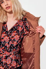 Down jacket with hood and removable faux fur - Image n°4