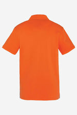 Heather gray and orange polo shirt - Image n°2