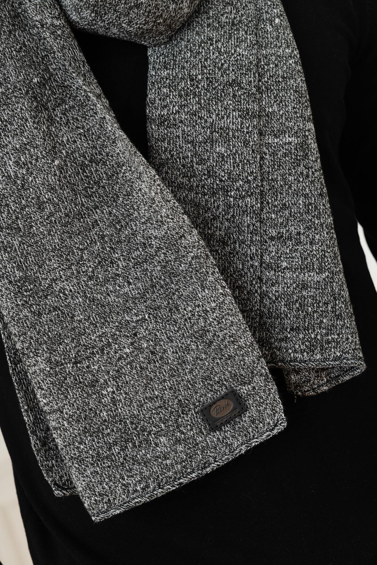 Men's heather gray black scarf - Image n°3