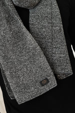 Men's heather gray black scarf - Image n°3