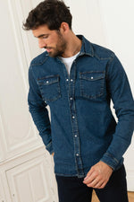 Denim denim overshirt - Image n°3