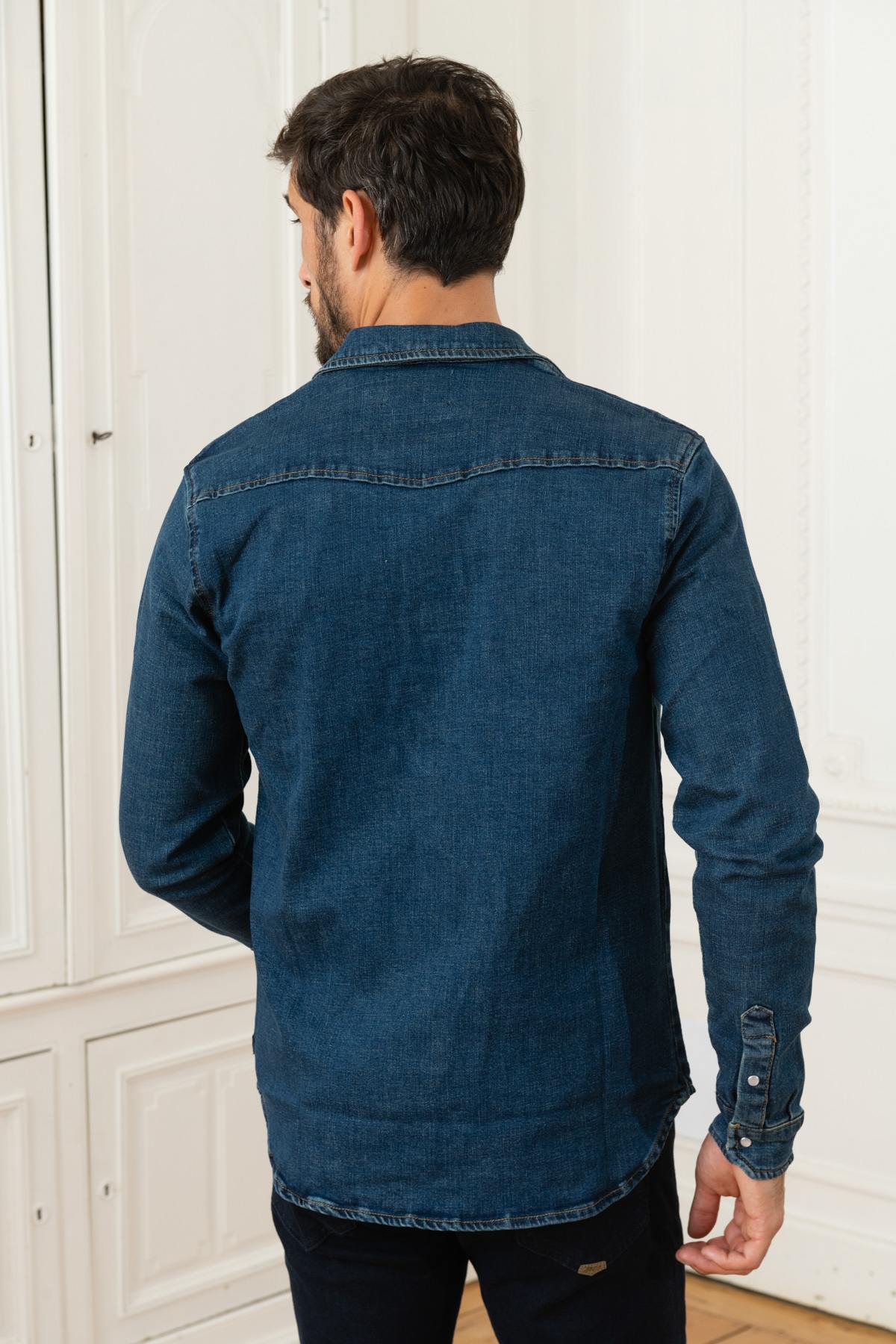 Denim denim overshirt - Image n°4