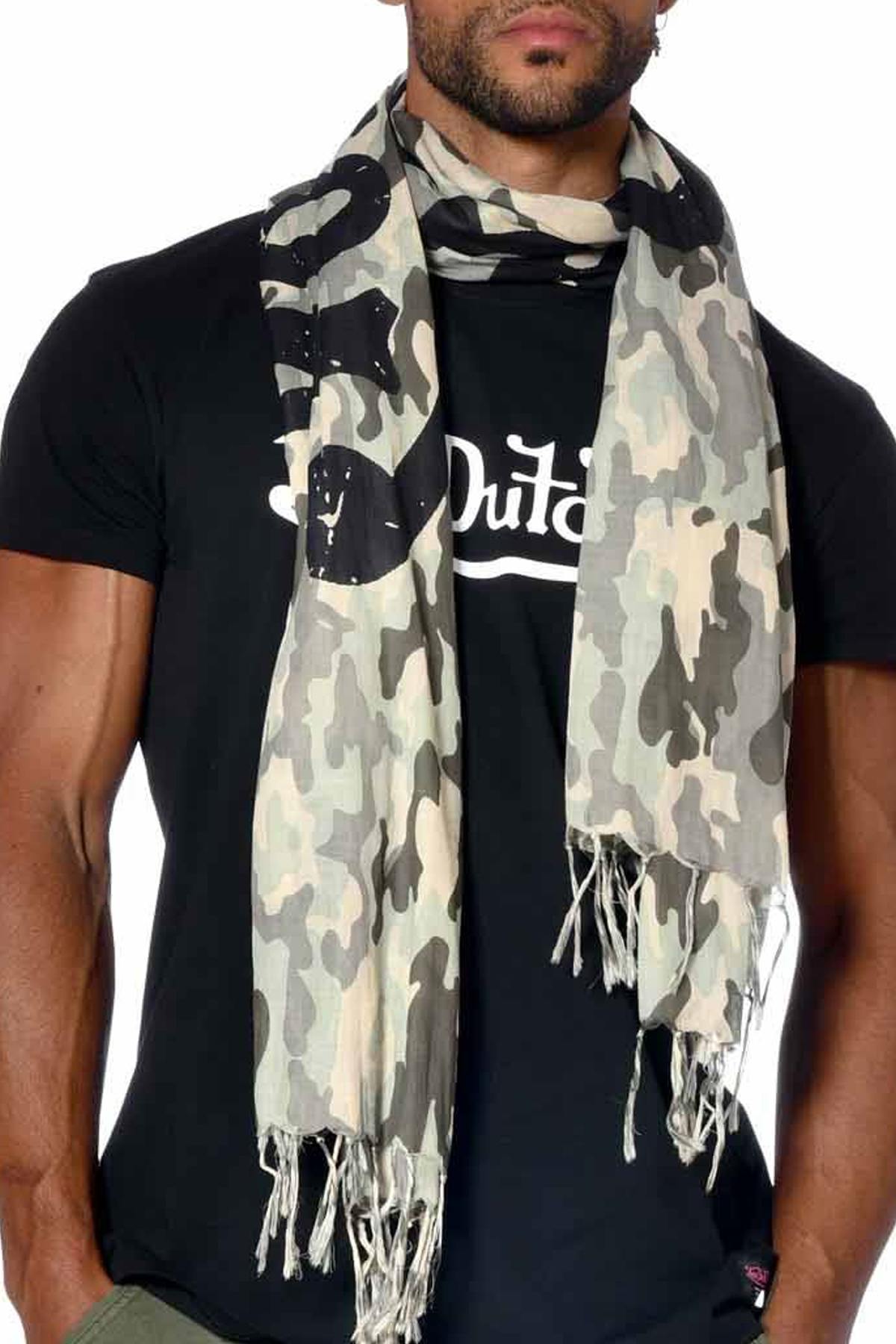 Khaki camouflage scarf - Image n°1
