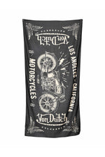 Black biker pattern scarf - Image n°2