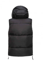 Pull-on sleeveless down jacket with peaked hood - Image n°4