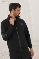 Flowing black jogging jacket - Image n°1