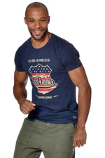 Men's navy blue t-shirt - Image n°3
