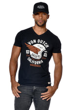 Black V-neck t-shirt - Image n°3