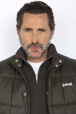 Khaki nylon quilted jacket - Image n°5