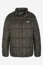 Khaki nylon quilted jacket - Image n°6
