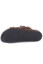 Men's cognac leather sandals - Image n°11