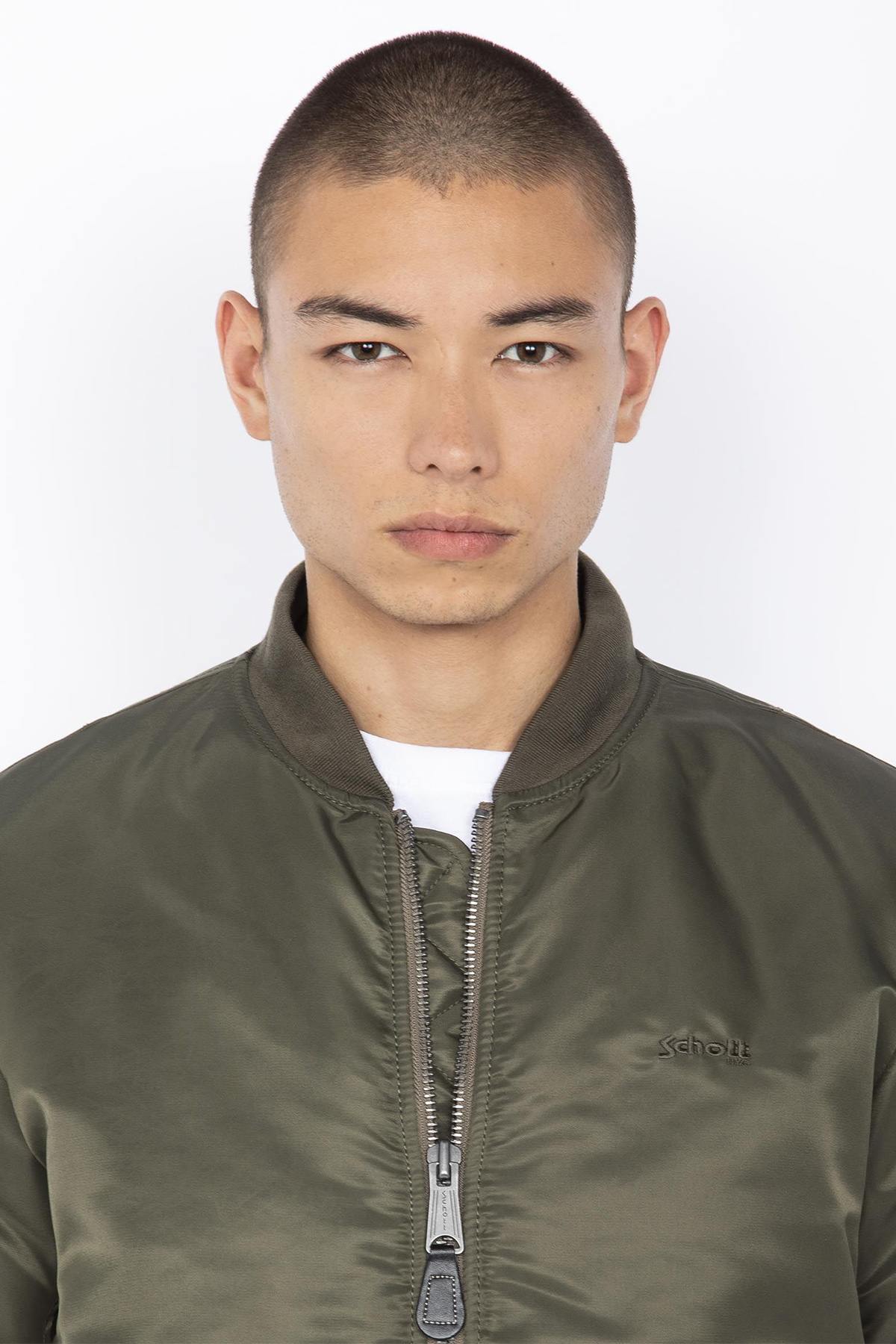Men's khaki MA-1 bomber jacket - Image n°4