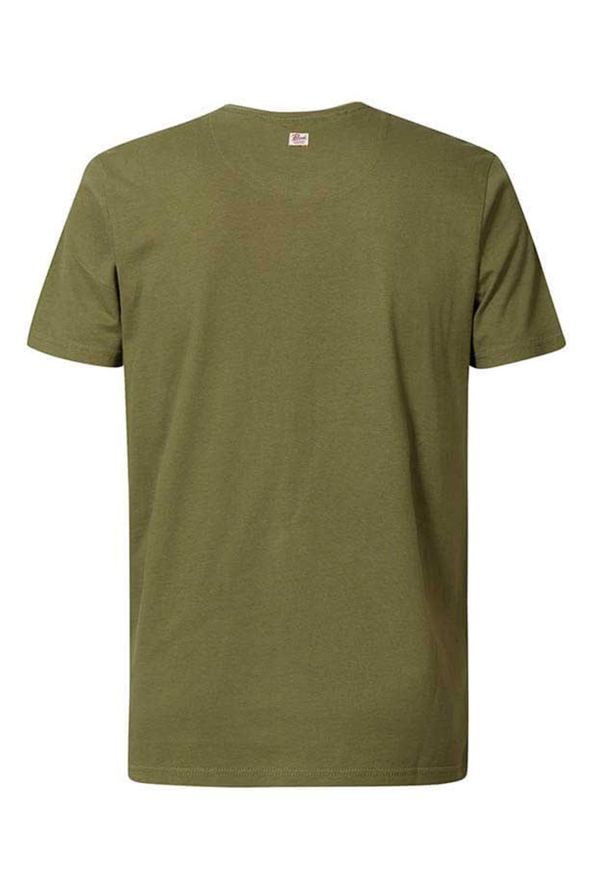 Khaki round neck t-shirt - Image n°6