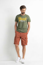 Khaki round neck t-shirt - Image n°2