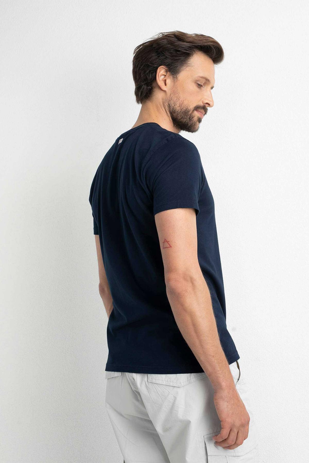 Men's navy blue t-shirt - Image n°3