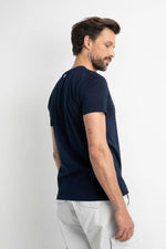 Men's navy blue t-shirt - Image n°3