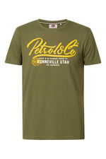 Khaki round neck t-shirt - Image n°5