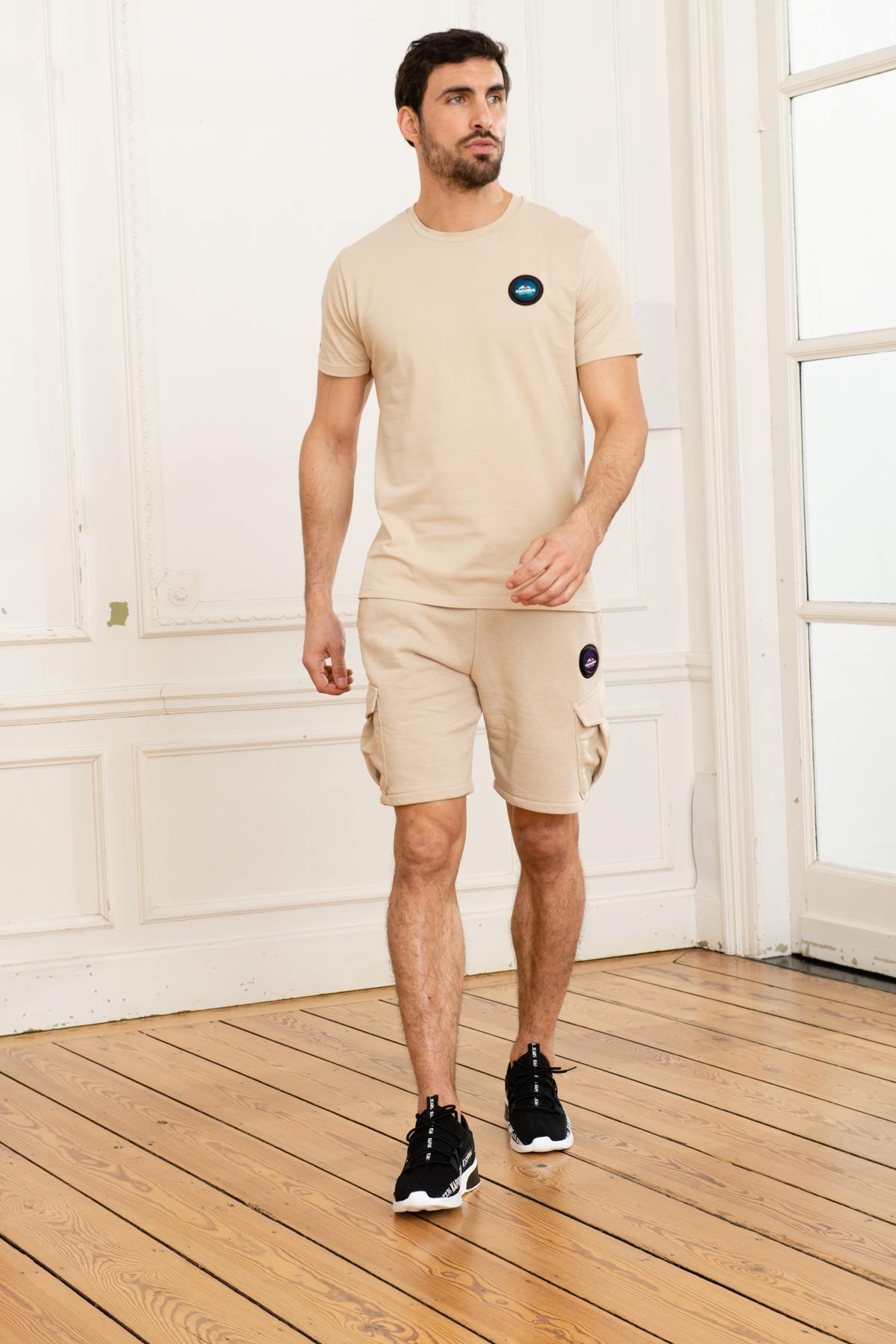 Beige sportswear t-shirt - Image n°2