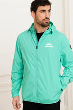 Blue green windbreaker jacket - Image n°1