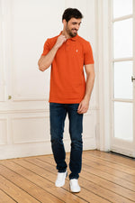 Orange cotton polo shirt - Image n°2