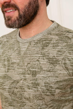 Khaki floral t-shirt - Image n°4