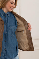 Retro-style brown leather jacket - Image n°4