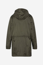 Long khaki windbreaker coat - Image n°7