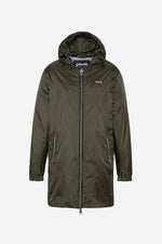Long khaki windbreaker coat - Image n°6