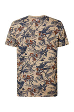 Beige bird print t-shirt - Image n°5