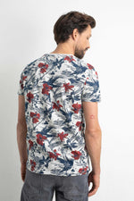 Round-neck botanical print T-shirt - Image n°2