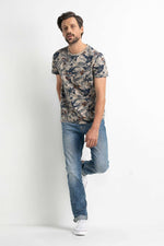 Beige bird print t-shirt - Image n°3